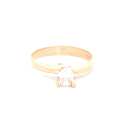 Anillo de Oro Amarillo 18K Solitario con Diamante