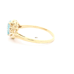 Anillo de Oro Amarillo 18K Calado con Diamante