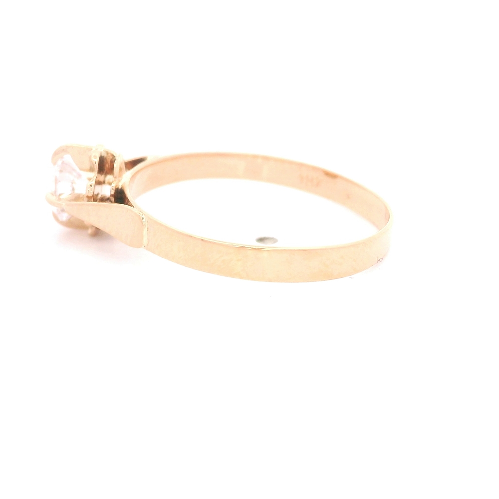 Anillo de Oro Amarillo 18K Circular con Diamante