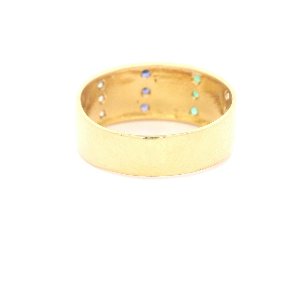 Anillo de Oro Amarillo 18K con Diamante