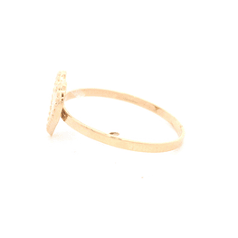 Anillo de Oro Amarillo 18K Corazón con Diamantes