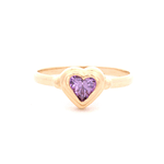 Anillo de Oro Amarillo 18K Corazón