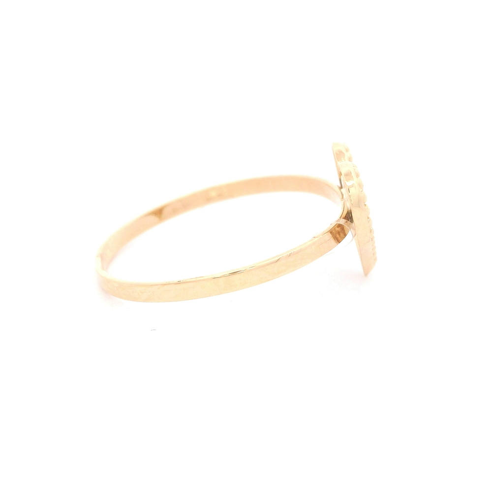 Anillo de Oro Amarillo 18K Corazón con Diamantes