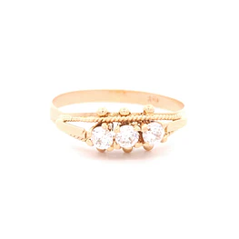 Anillo Solfeo Oro Amarillo 18K Trilogy