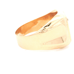 Anillo de Oro Amarillo 18K Sello con Piedra Fucsia