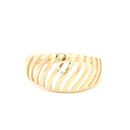 Anillo de Oro Amarillo 18K Semi Bombé Calado