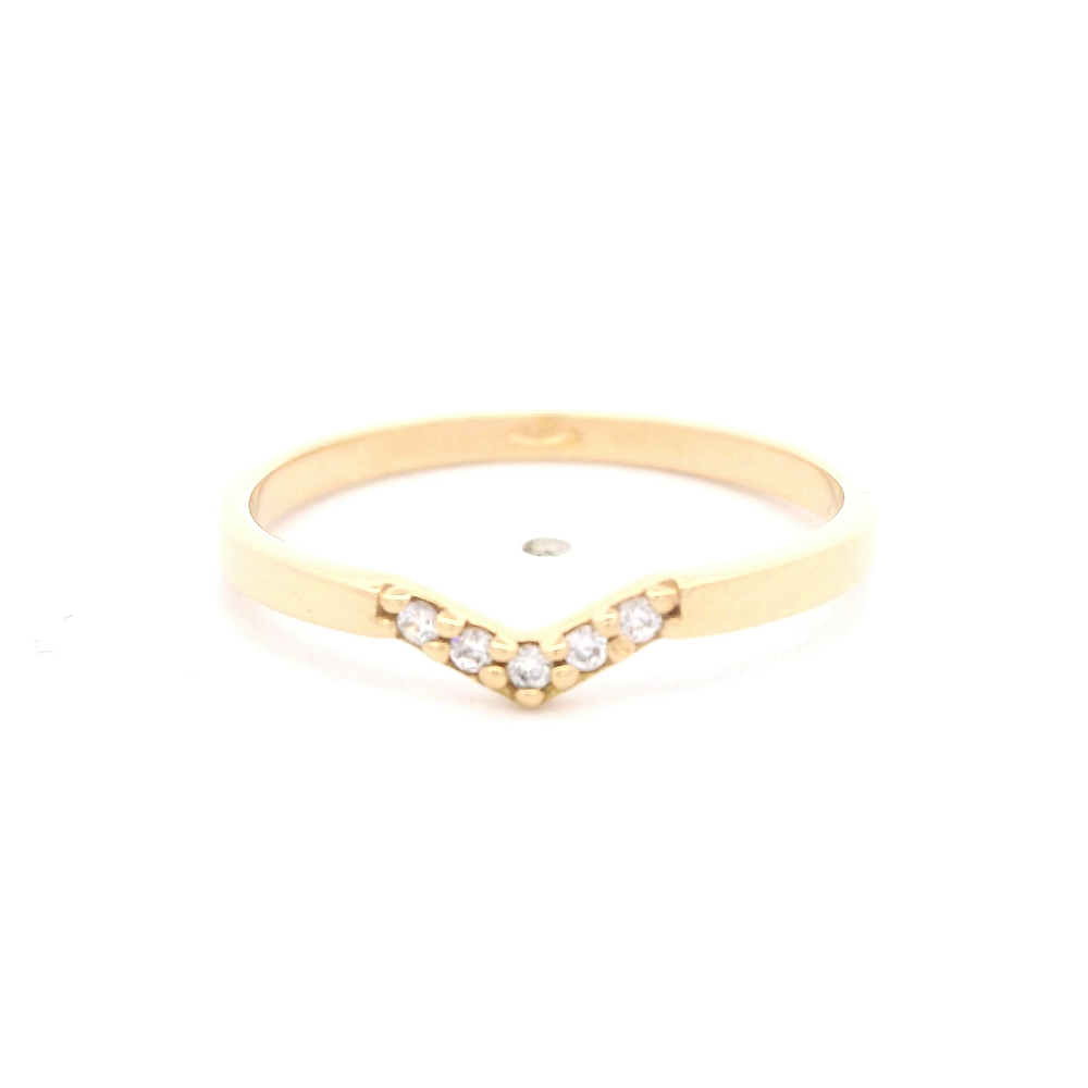 Anillo de Oro Amarillo 18K con Diamante