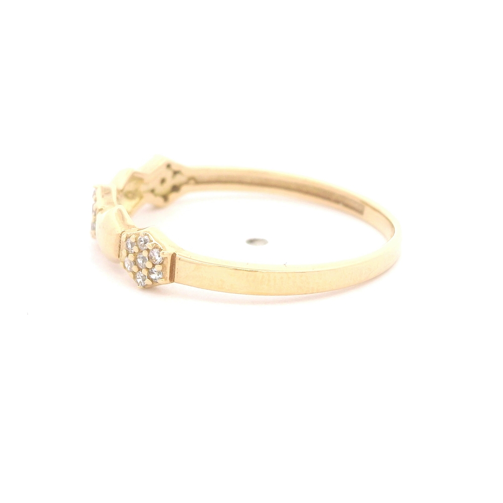 Anillo de Oro Amarillo 18K Cintillo con Diamante