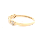 Anillo de Oro Amarillo 18K Cintillo con Diamante