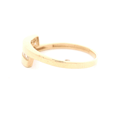 Anillo de Oro Amarillo 18K Cintillo con Diamante