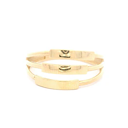 Anillo de Oro Amarillo 18K Rejilla Triple