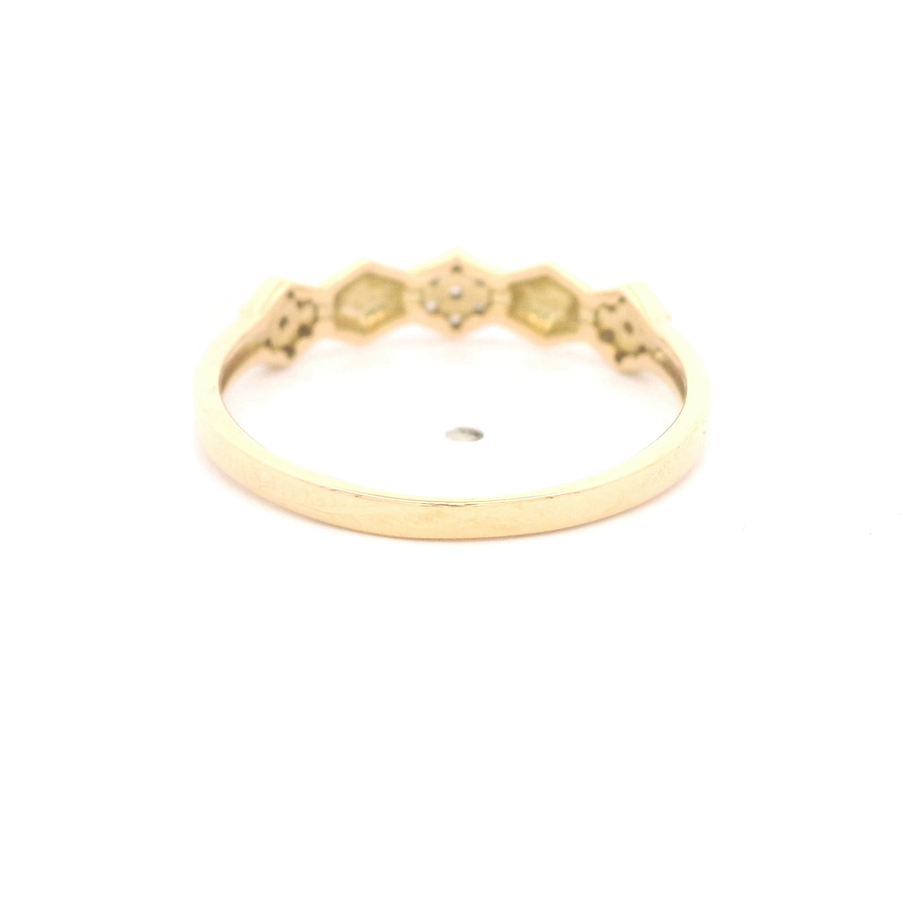 Anillo de Oro Amarillo 18K Cintillo con Diamante