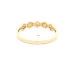 Anillo de Oro Amarillo 18K Cintillo con Diamante