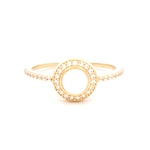 Anillo de Oro Amarillo 18K Halo con Ópalo