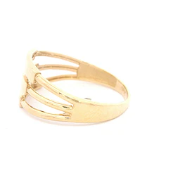 Anillo de Oro Amarillo 18K Rejilla Triple