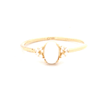Anillo de Oro Amarillo 18K Ovalado con Ópalo