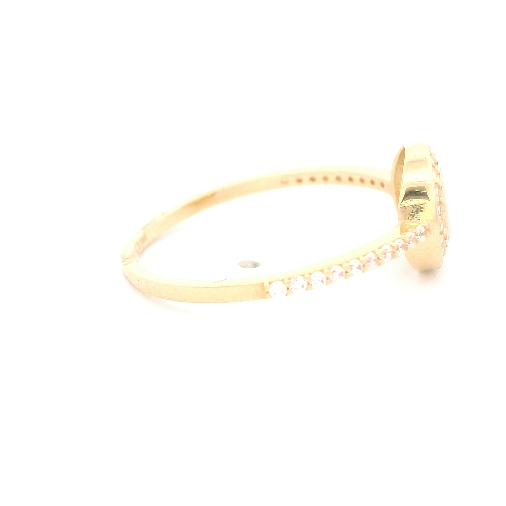 Anillo de Oro Amarillo 18K Halo con Ópalo