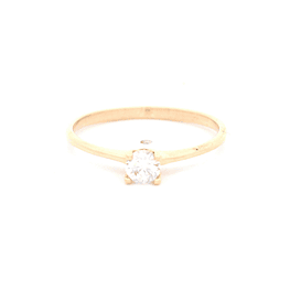 Anillo de Oro Amarillo 18K Solitario con Diamante