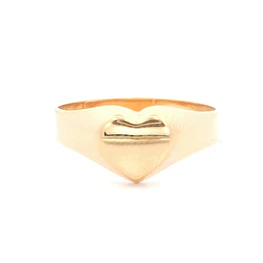Anillo de Oro Amarillo 18K Sello Corazón