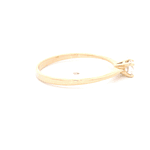 Anillo de Oro Amarillo 18K Solitario con Diamante
