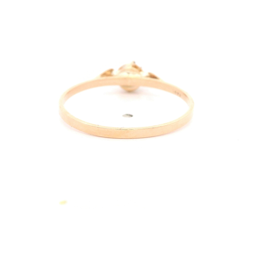 Anillo de Oro Amarillo 18K Circular con Micropiedras