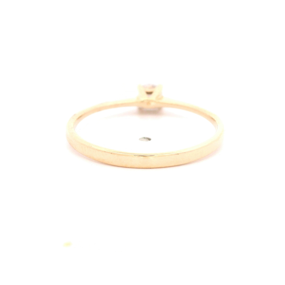 Anillo de Oro Amarillo 18K Solitario con Diamante