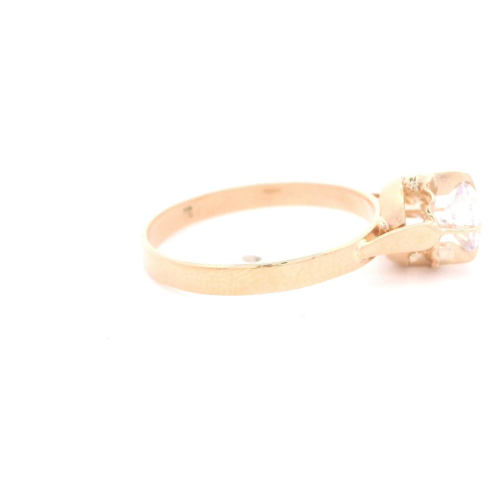 Anillo de Oro Amarillo 18K Circular con Diamante