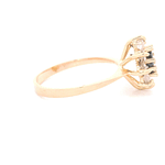 Anillo de Oro Amarillo 18K con Diamante