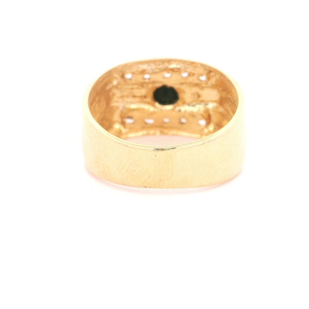 Anillo de Oro Amarillo 18K Sello con Diamante