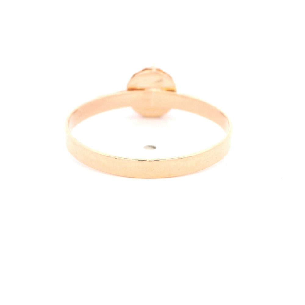Anillo de Oro Amarillo 18K Circular con Diamante