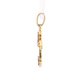 Colgante de Oro Amarillo 18K Cruz con Diamantes