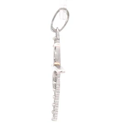 Colgante de Oro Blanco 18K Cruz con Diamantes