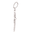 Colgante de Oro Blanco 18K Cruz con Diamantes