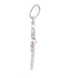 Colgante de Oro Blanco 18K Cruz con Diamantes