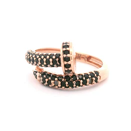 Anillo de Oro 18K Calado con Micropiedras