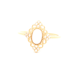 Anillo de Oro Amarillo 18K Ovalado con Ópalo
