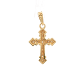 Colgante de Oro Amarillo 18K Cruz con Diamantes