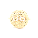 Anillo de Oro Amarillo 18K Circular con Diamantes