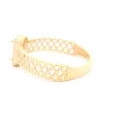 Anillo de Oro Amarillo 18K Calado con Diamante