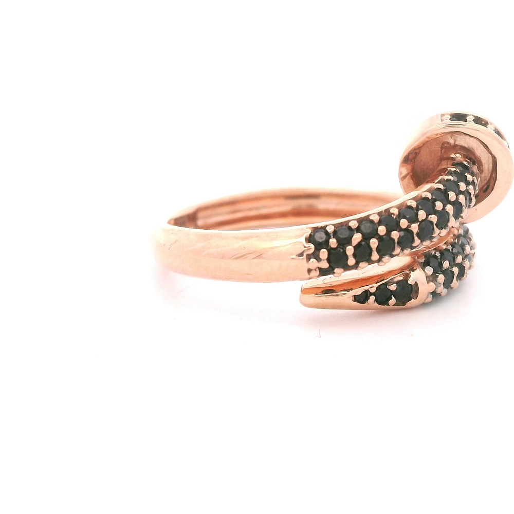 Anillo de Oro 18K Calado con Micropiedras