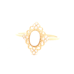 Anillo de Oro Amarillo 18K Ovalado con Ópalo