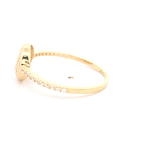 Anillo de Oro Amarillo 18K Halo con Ópalo