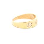 Anillo de Oro Amarillo 18K Cintillo con Diamante