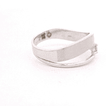 Anillo de Oro Blanco 18K Calado con Diamante