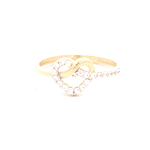 Anillo de Oro Amarillo 18K Corazón con Diamante
