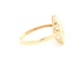 Anillo de Oro Amarillo 18K Circular con Diamantes