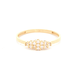 Anillo de Oro Amarillo 18K Cintillo con Diamante