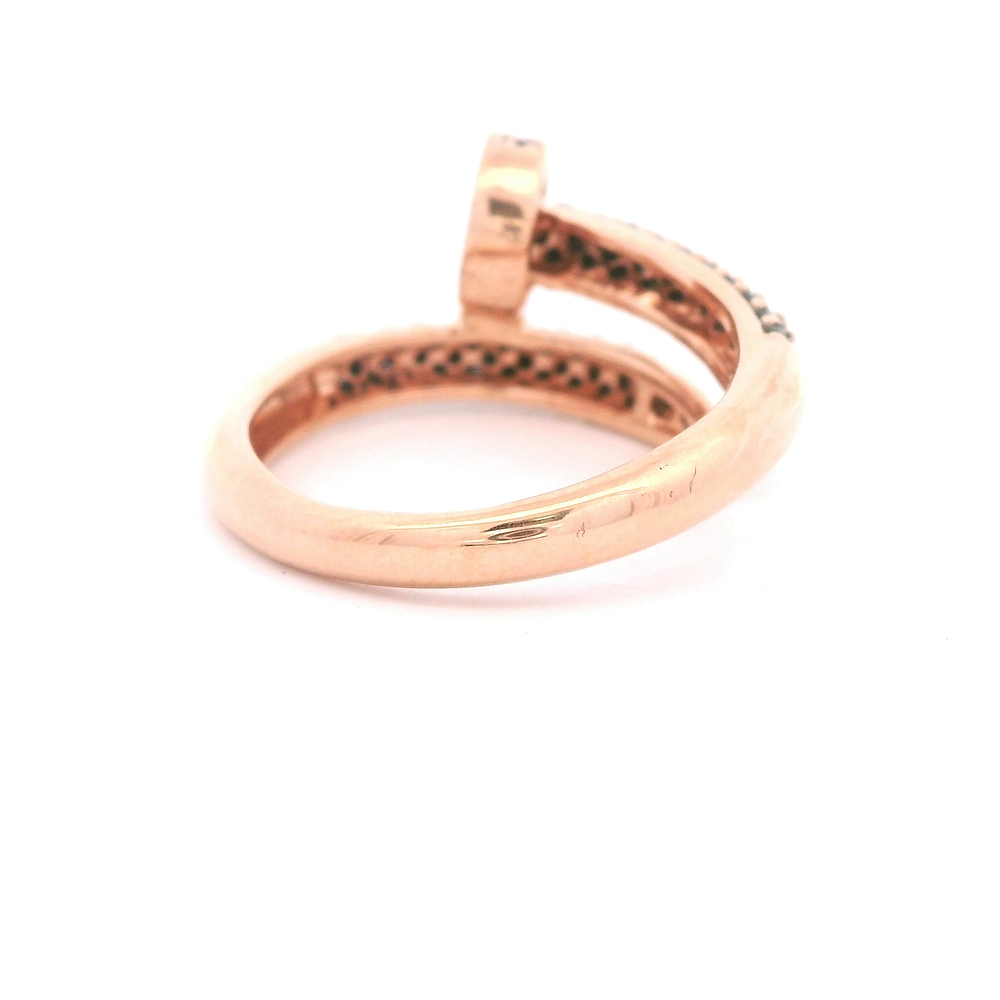 Anillo de Oro 18K Calado con Micropiedras