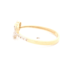 Anillo de Oro Amarillo 18K Corazón con Diamante