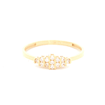 Anillo de Oro Amarillo 18K Cintillo con Diamante